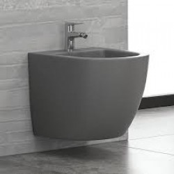 Μπιντέ Αναρτώμενο Rimless με Κάλυμμα Γκρι Ματ LT 046F-MDG Milos KARAG